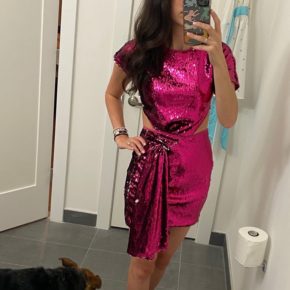 Alice McCall Orchid Sequin Mini Knot Dress - Picture 8 of 8